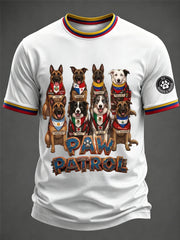Men's Search & Rescue K9 Paw Patrol Dog Lover Print T-shirt