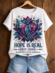 Women's Suicide Prevention Awareness Print T-shirt
