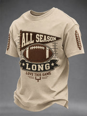 Men's Football Fans Gameday Print Casual Tee