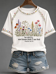Women’s 'Be Still And Know' Printed Casual T-Shirt