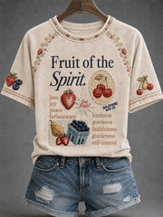 Women’s Fruit Of The Spirit Print Casual T-Shirt