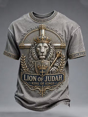 Men's Christian Lion of Judah Art Short Sleeve T-shirt