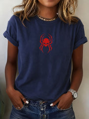 Women's Spider Print Casual Tee