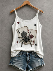 Women's Spider Playing Cards Tank Top