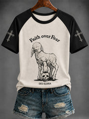 Women's “Faith over Fear” Printed T-shirt