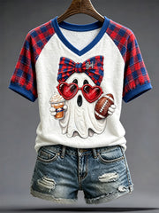 Women's Football Lover Bulls BUF Art Printed T-shirt