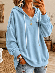 Women's BE STILL AND KNOW Printed Casual Hoodie