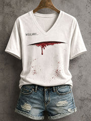 Women's Well Shit Bloodstain T-Shirt