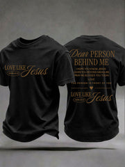 Men's 'Love like Jesus' Printed Casual T-Shirt