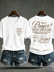 Women's 'Love like Jesus' Printed Casual T-Shirt