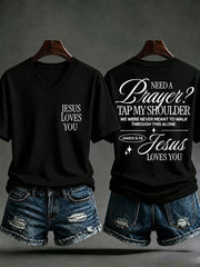 Women's 'Love like Jesus' Printed Casual T-Shirt