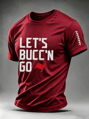 Men's Football Fan Print Causal T-shirt