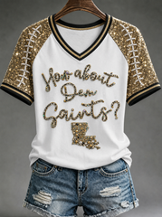 Women's V-neck off-shoulder short-sleeved T-shirt