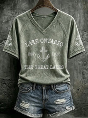 Women's Lake Ontario Printed Casual T-Shirt