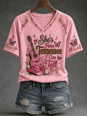 Women's 'She's From Tennessee I Can Tell' Printed Casual T-Shirt