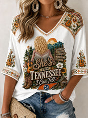 Women's 'She's From Tennessee I Can Tell' Printed Casual T-Shirt