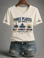 Women's FDT Gulf Of Mexico Kennedy Center Lake Ontario V-Neck Tee