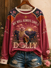 Women's Country Music Lover We Will Always Love U Printed T-shirt