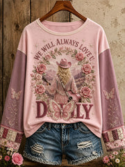 Women's Country Music Lover We Will Always Love U Printed T-shirt