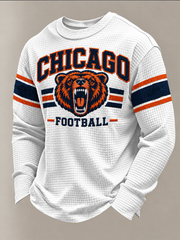Men's Football Gameday Gift For Football Fans Waffle Sweatshirt