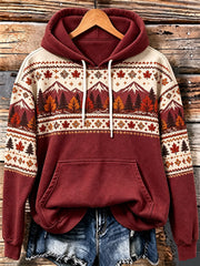 Women's Autumn Landscape Pattern Design Leisure Hoodie