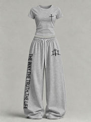 Women's 'The Way The Truth The Life' Printed Casual Set