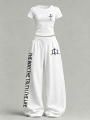 Women's 'The Way The Truth The Life' Printed Casual Set