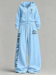 Women's 'The Way The Truth The Life' Printed Casual Set