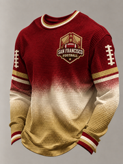 Men's San Francisco Football Lover Printed Waffle Sweatshirt
