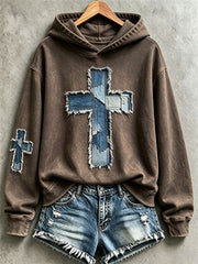 Women's Christian Art Cross Hoodie