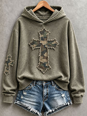 Women's Christian Art Cross Hoodie