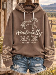 Women's Western Faith Lover Printed Hoodie