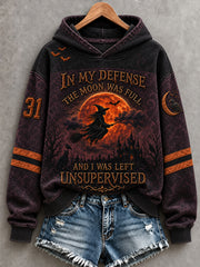 Women's Halloween Witch Art Hoodie