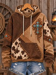 Women's Christian Cross Print Hoodie