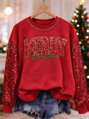Women's Christmas printed Regular Sweatshirt