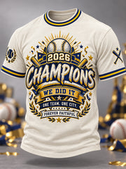 Unisex Won Our Way 2026 Baseball Champions Gift For Baseball Fans Casual Tee