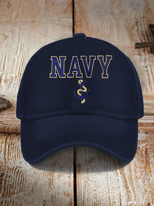 Unisex Navy 250th Anniversary Print Hat