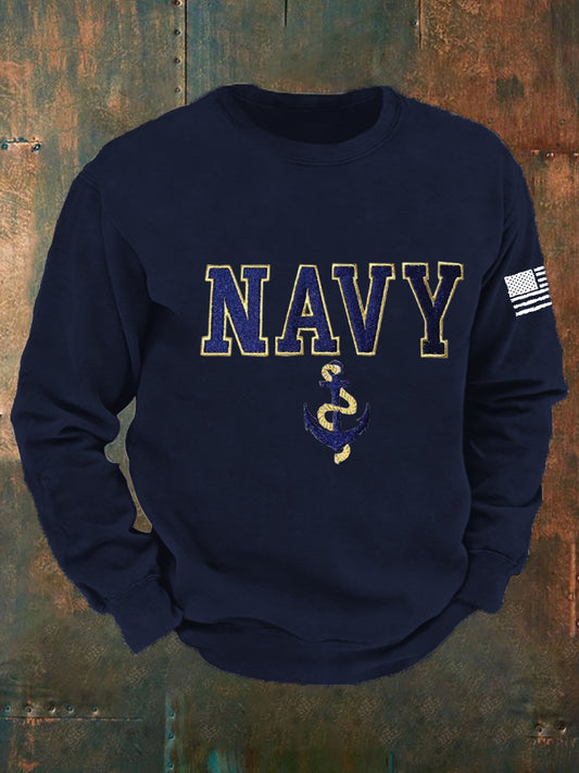 Men's Navy 250th Anniversary Print sweatshirt