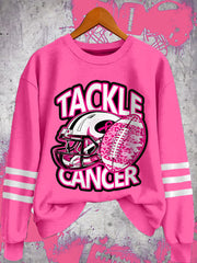 Women's Tackle Breast Cancer Football Gameday Breast Cancer Awareness Support Sweatshirt