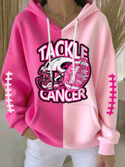 Women's Tackle Breast Cancer Football Gameday Breast Cancer Awareness Support Hoodie