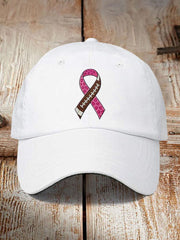 Unisex Football combines with breast cancer Design Print Hat