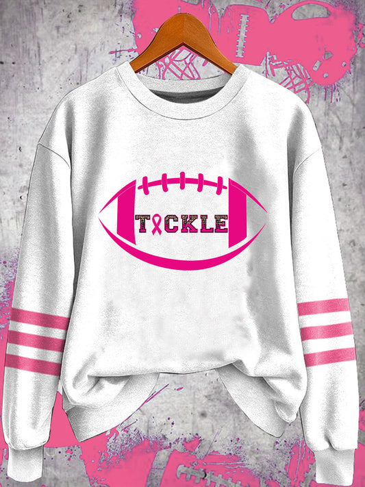 Women's Breast Cancer Football Sweatshirt