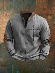 Men's Cross Print Casual Jacket