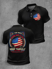 Men's If you must burn our flag wrap yourself in it first patriot shirt