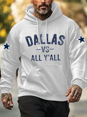 Men's American football hooded sweatshirt