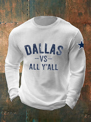 Men's American Football Waffle Long Sleeve T-shirt