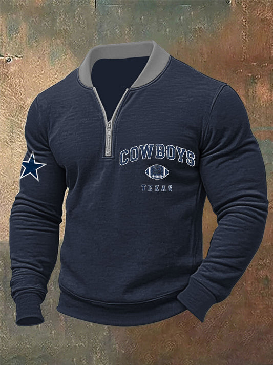 Men's American Football Zipper Hoodie