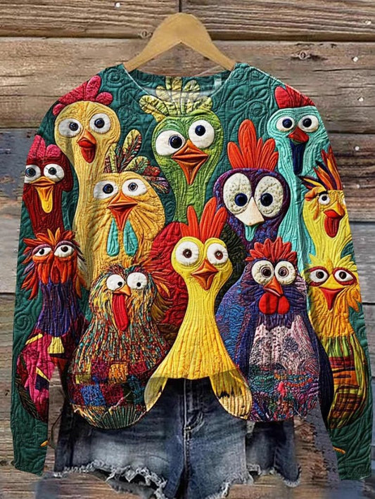 Women's Thanksgiving Turkey Print Casual Sweatshirt