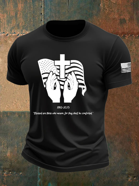 Men's Pray for Charlie Kirk Printed T-shirt