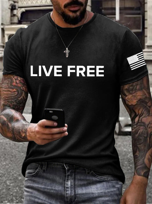 Men's Live Free Printed T-shirt